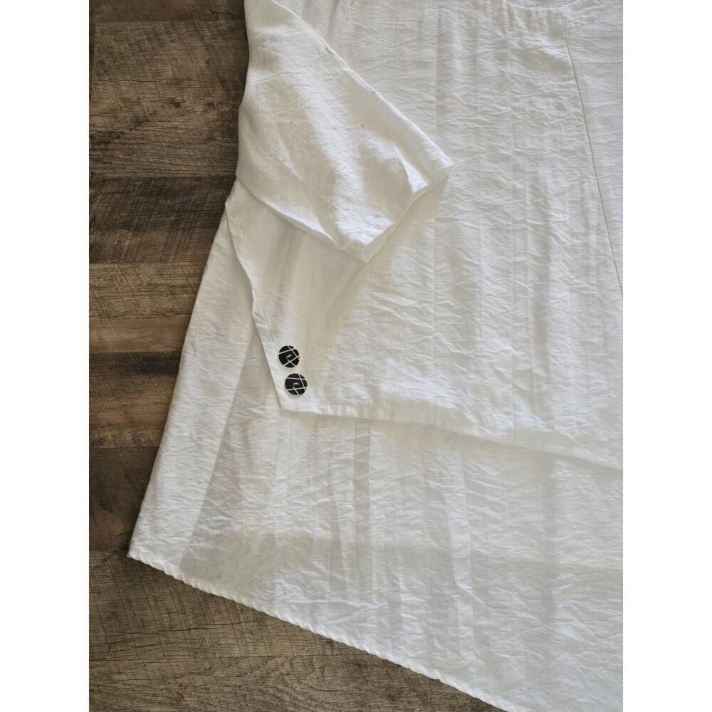 NICHE Nilgun Derman $148 Solid White Scoop Neck Lagenlook Top Size 1X 3Q… - Picture 2 of 5